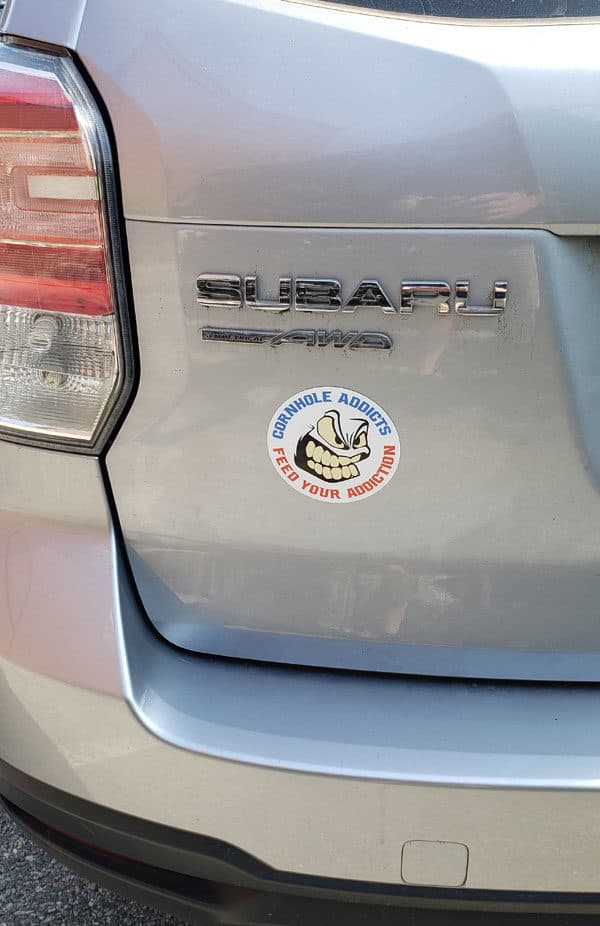 Addicts magnet on car
