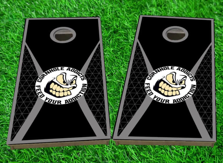 Blacked Out Mesh cornhole boards