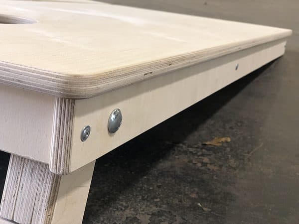 Cornhole Addicts Pro Boards construction side view