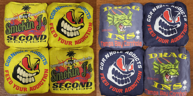 Smokin J's and Drag Ins cornhole bags