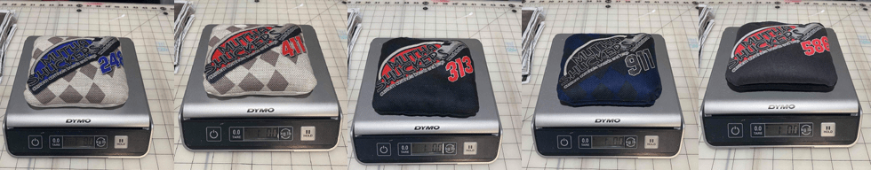 First Impressions of the Mutha Shuckers Bags 3 Mutha Shuckers weighed
