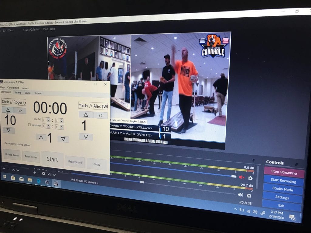 Live Stream Cornhole Games with OBS 3 Live stream cornhole games