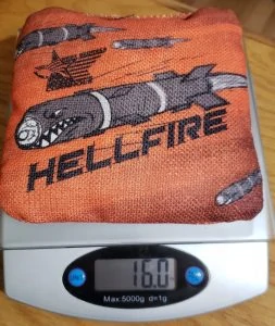 Hellfire cornhole bag