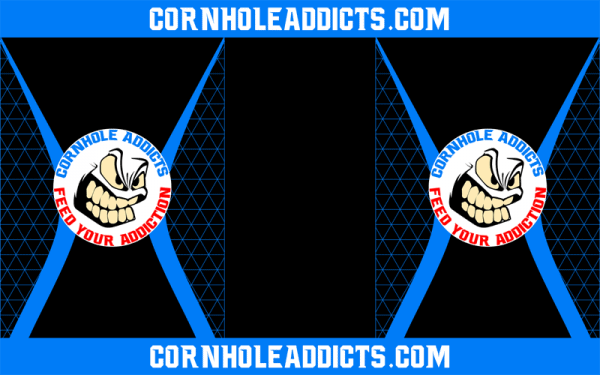 Blue Cornhole Addicts Pitch Pads