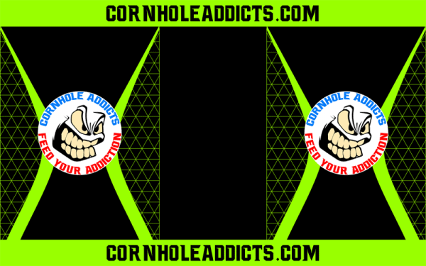 Lime Cornhole Addicts Pitch Pads