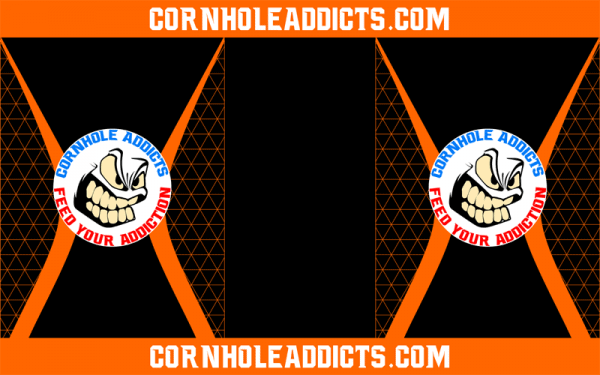Orange Cornhole Addicts Pitch Pads