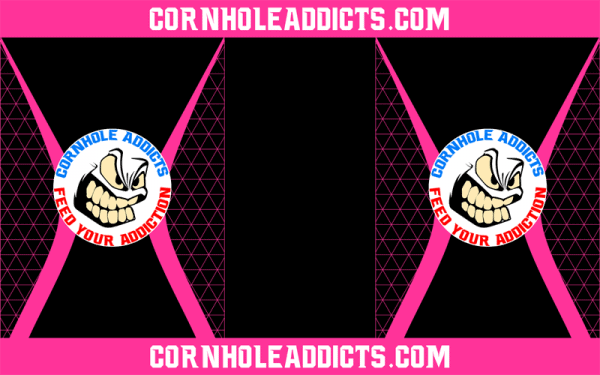 Pink Cornhole Addicts Pitch Pads
