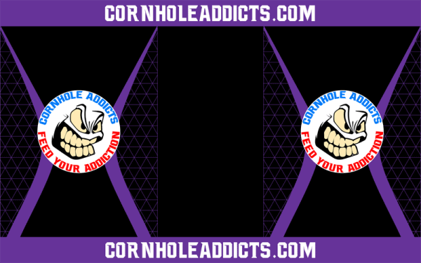 Purple Cornhole Addicts Pitch Pads