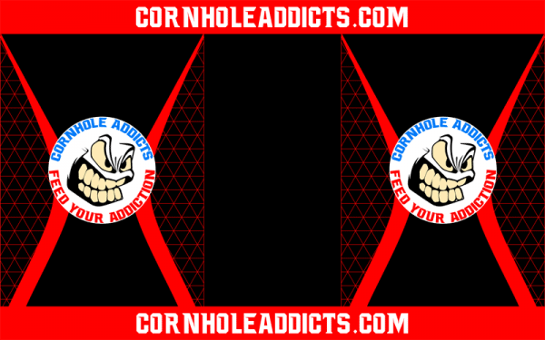 Red Cornhole Addicts Pitch Pads