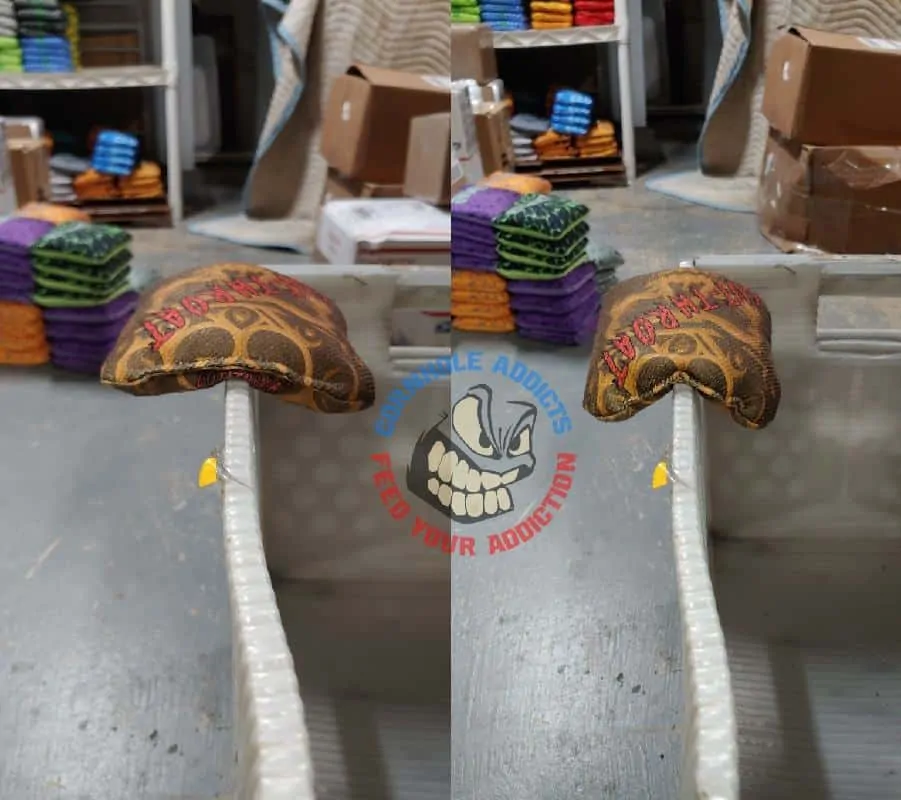 Cut Throat bags before and after Sac Relax treatment