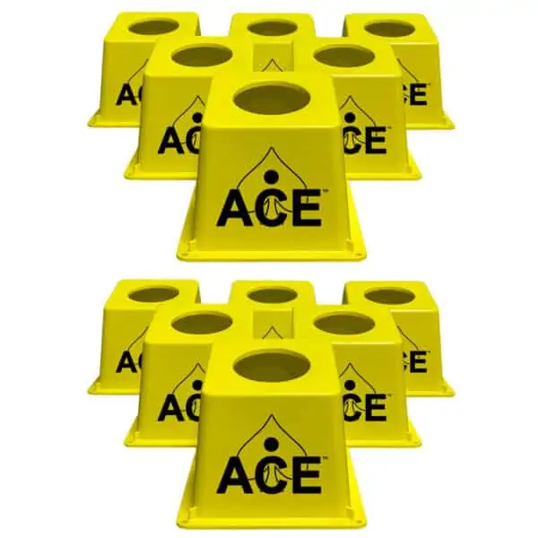 CornholeAce Airmail Pong yellow