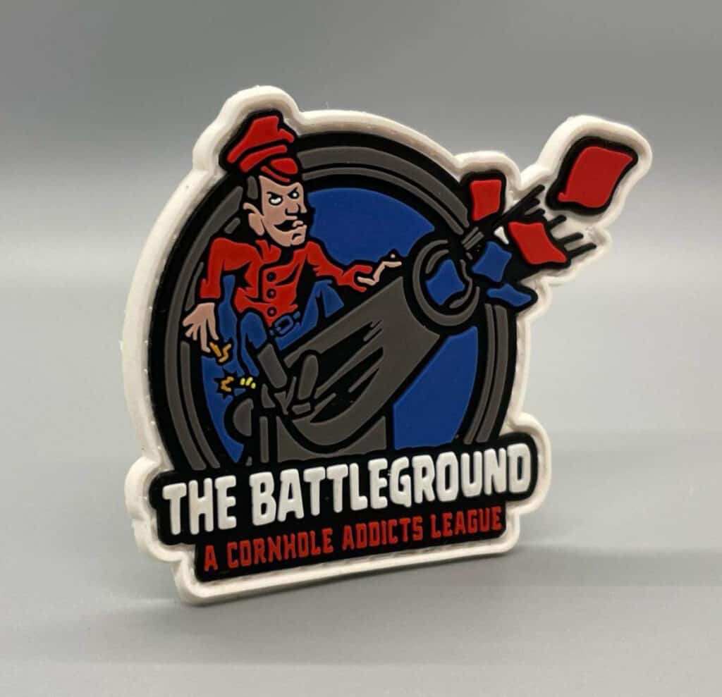 Battleground cornhole league velcro patch
