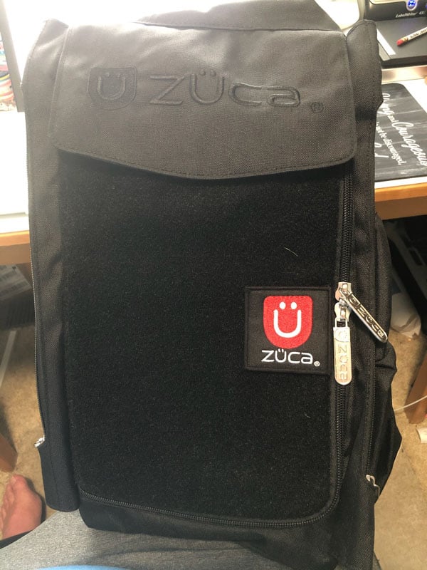 Zuca Rolling Cornhole Bag Carriers 11 velcro front