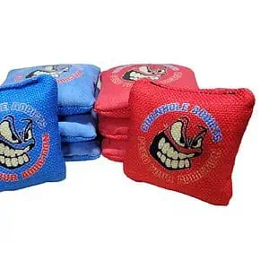 4" mini cornhole bags Blue and Red