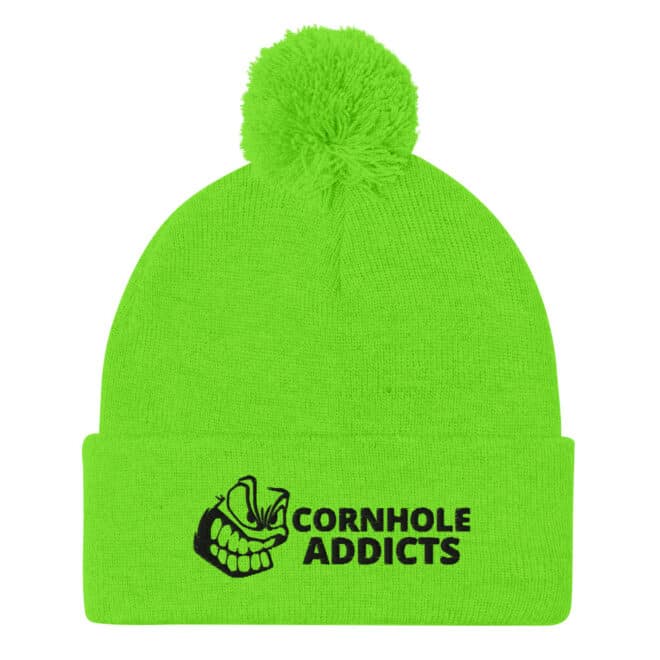 pom pom knit cap neon green front 618a93ef0f74e