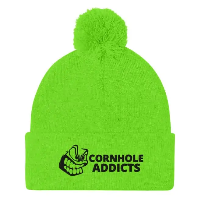 pom pom knit cap neon green front 618a93ef0f74e