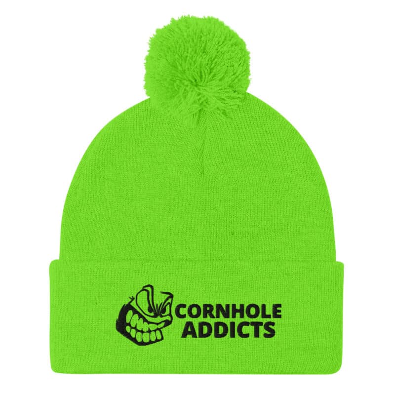 pom pom knit cap neon green front 618a93ef0f74e