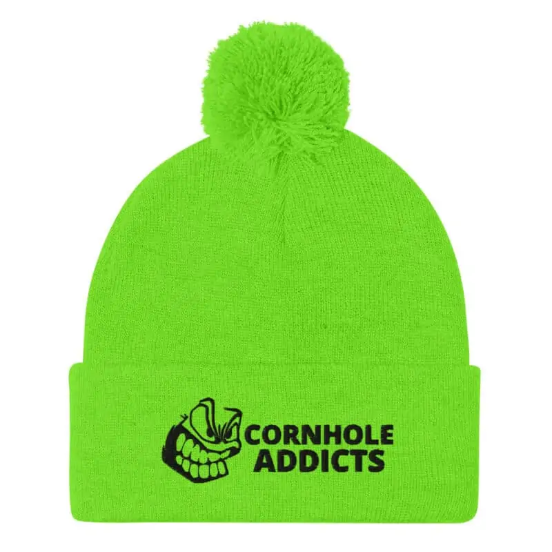 pom pom knit cap neon green front 618a93ef0f74e