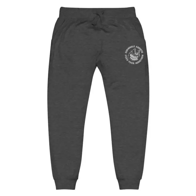 unisex fleece sweatpants charcoal heather front 6182793b86191