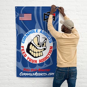 Cornhole Addicts flag banner