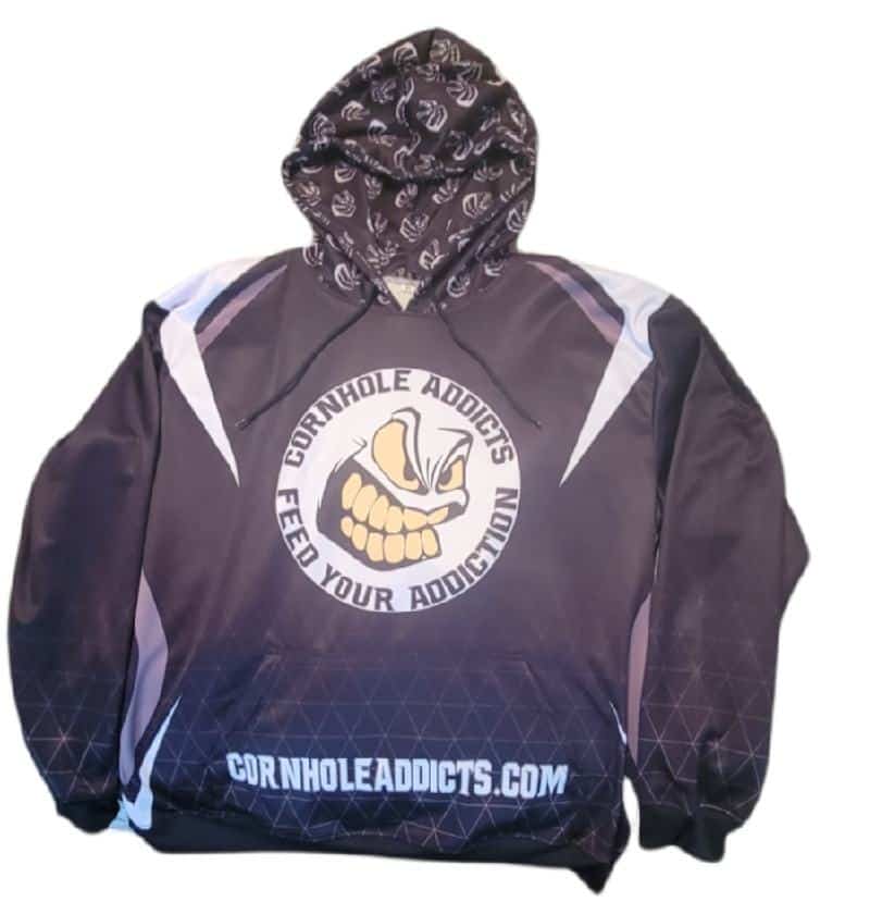 Non-Personalized Sublimated Cornhole Hoodie front