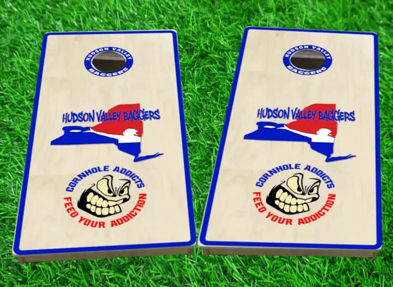 Hudson Valley Baggers cornhole boards