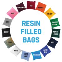 Resin filled toss bags Resin Filled toss bags for cornhole