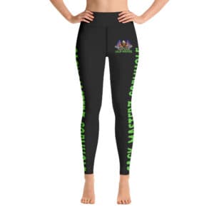 all over print yoga leggings white front 626bfa906d707