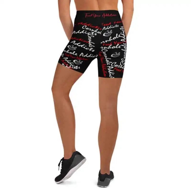 all over print yoga shorts white back 626986911d098