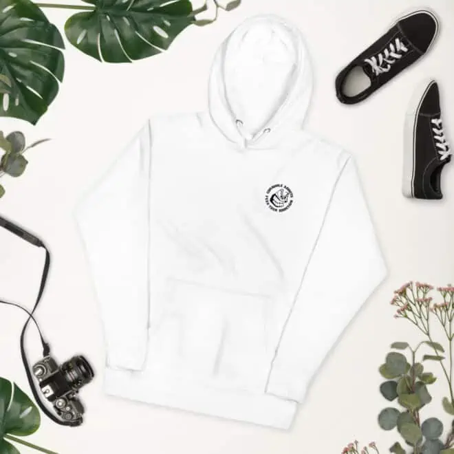 Black Logo Front and Back Unisex Hoodie - Image 3