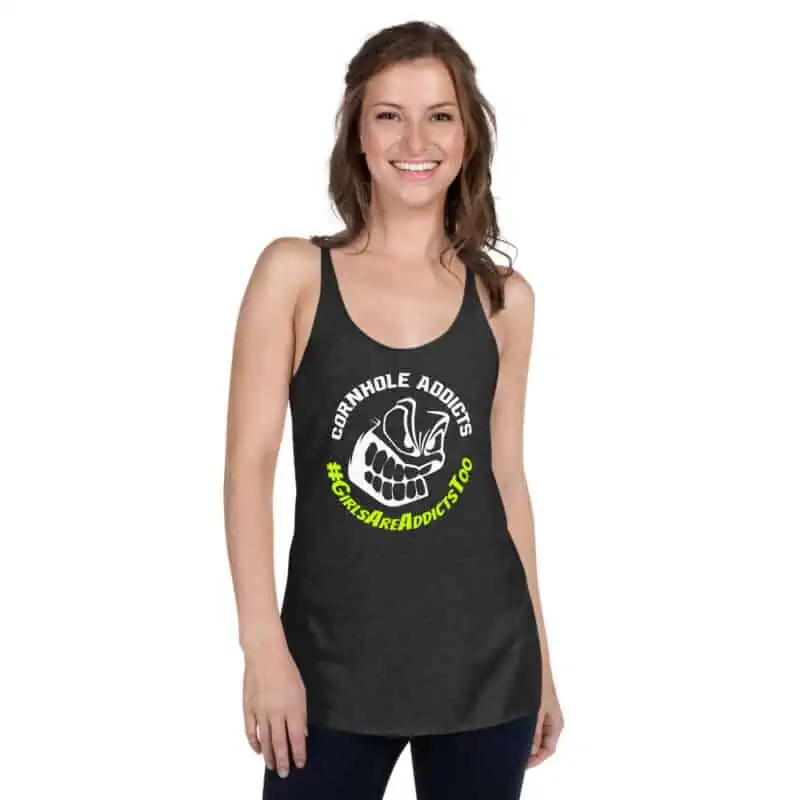 womens racerback tank top vintage black front 62729411bebf1