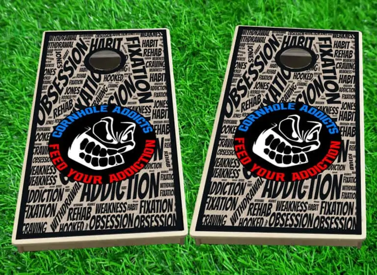 Addiction Words Cornhole Boards