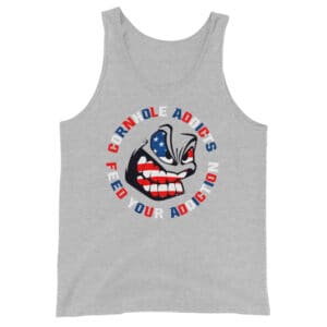 mens staple tank top athletic heather front 62df362eb84d3