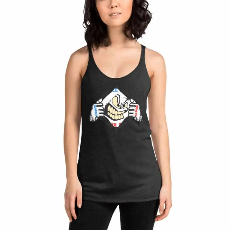 womens racerback tank top vintage black front 630a48bd7e11d