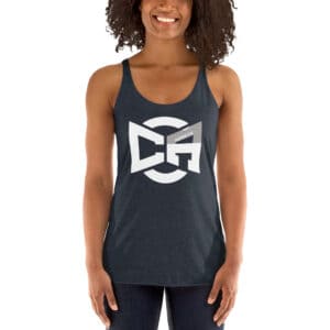 womens racerback tank top vintage navy front 63055c914e51b