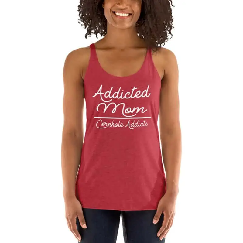 womens racerback tank top vintage red front 62fb7c6db3f6a