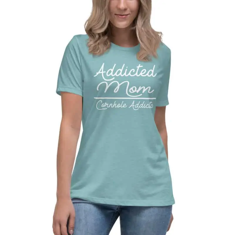 womens relaxed t shirt heather blue lagoon front 62fb7b24f3e2e