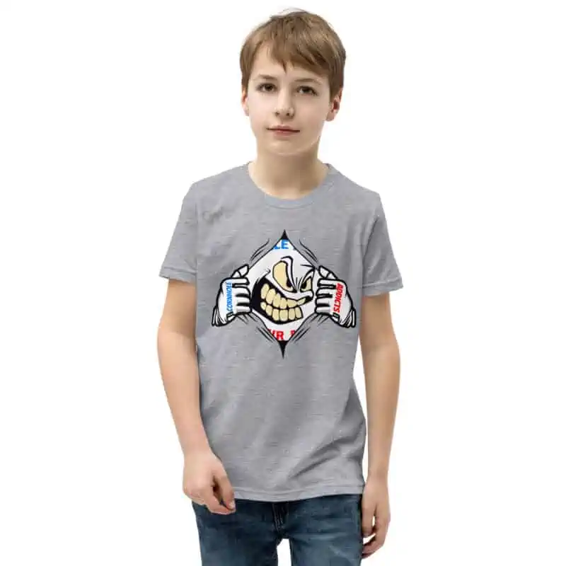youth staple tee athletic heather front 62fecfe0eead1