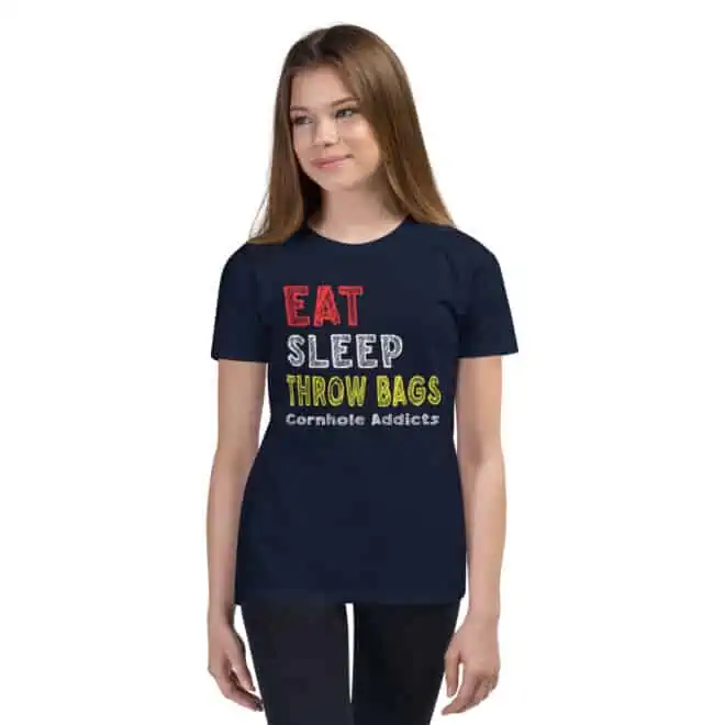 Eat Sleep Throw Bags Youth Tee - Image 2