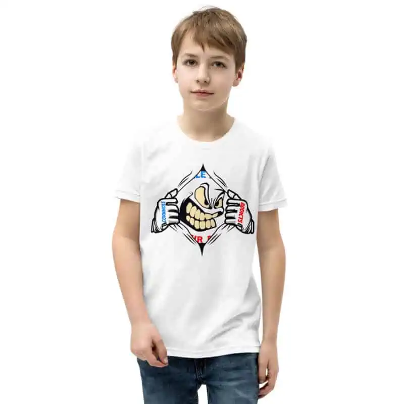 youth staple tee white front 62fecfe0ef52d
