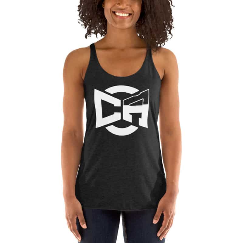 womens racerback tank top vintage black front 6324a51d09b91