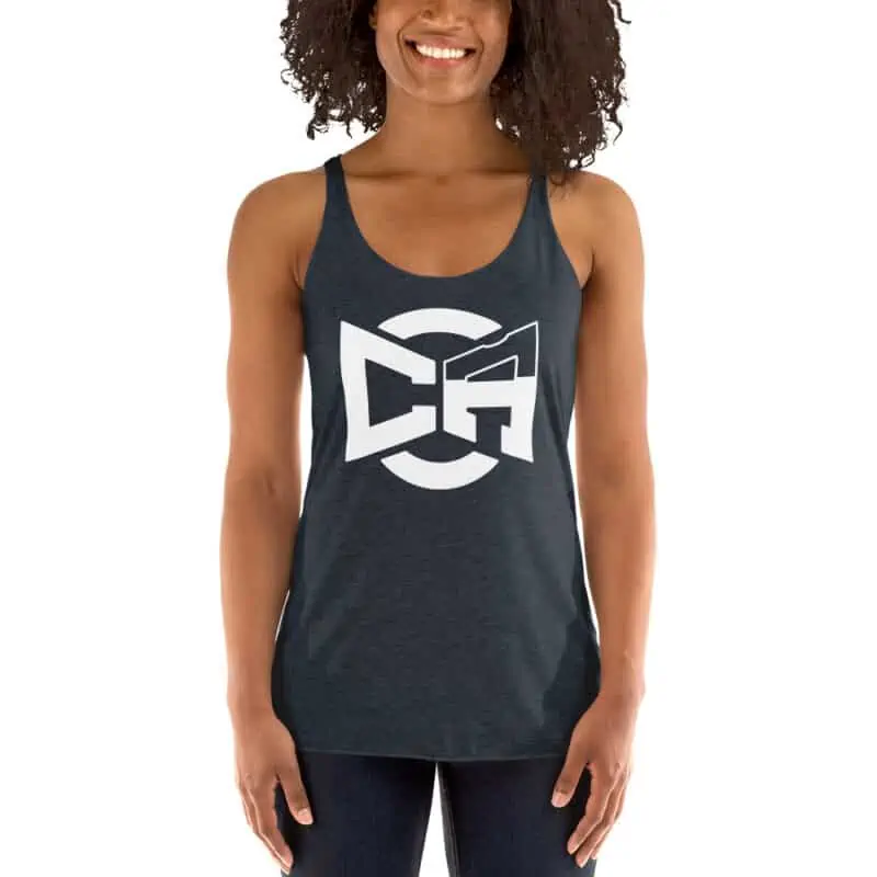 womens racerback tank top vintage navy front 6324a51d09c6c