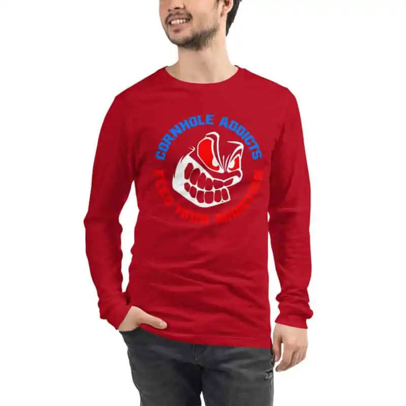 unisex long sleeve tee red front 63585d7c7e29b