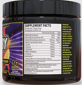 Dubby Energy Drink ingredients 