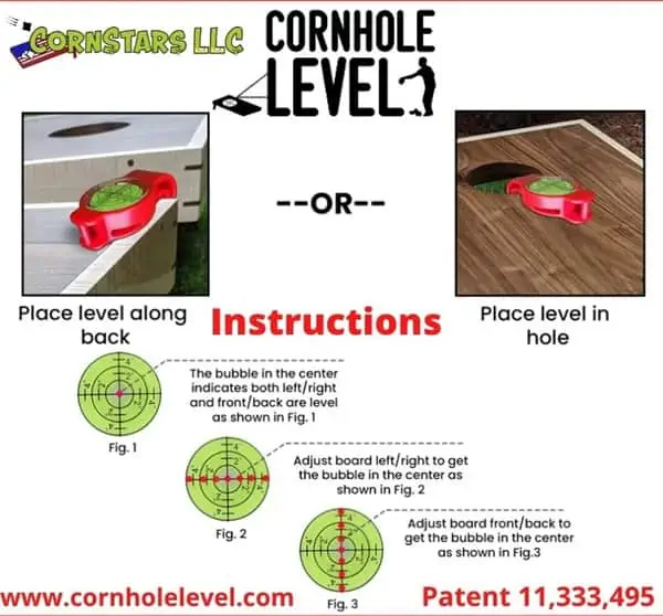 How to use the cornhole level