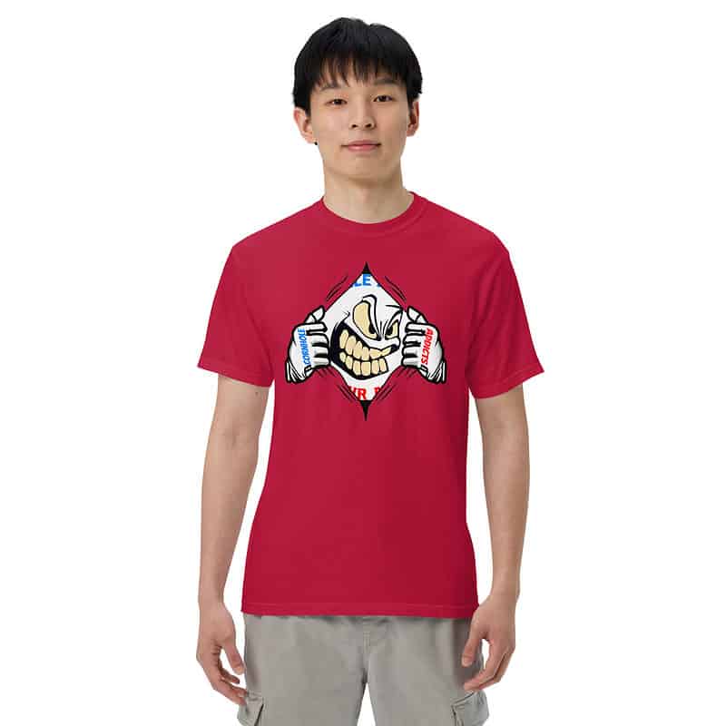 mens garment dyed heavyweight t shirt red front 6383b73f78732