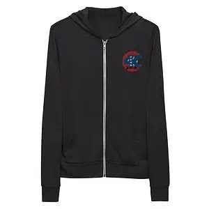 4K Embroidered Unisex Zip Hoodie