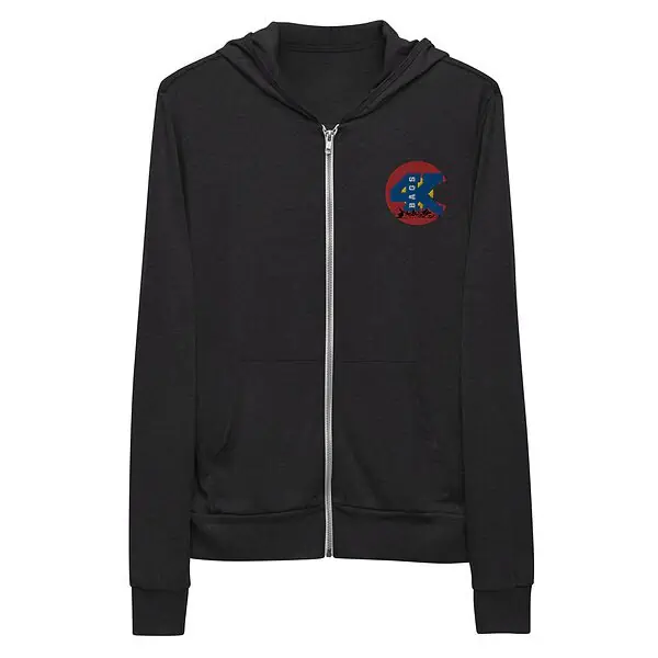 4K Embroidered Unisex Zip Hoodie