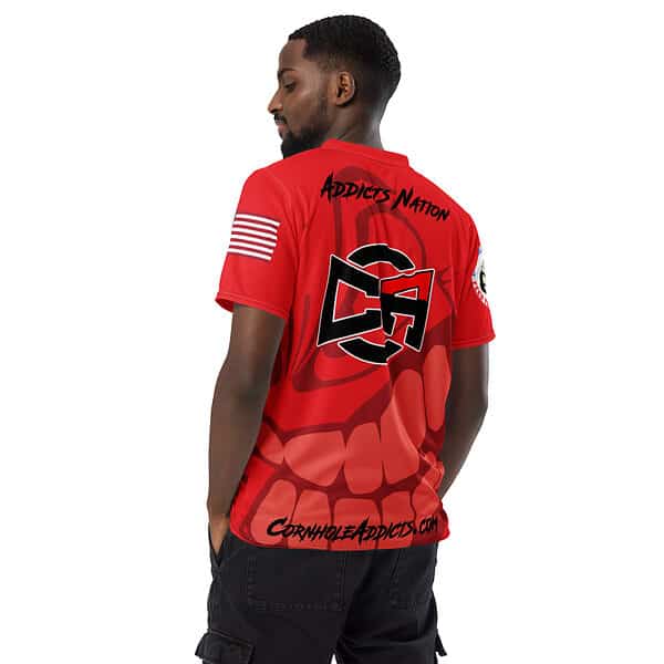 Red Faded Sport Jersey - Image 4