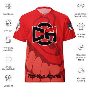 red faded jersey